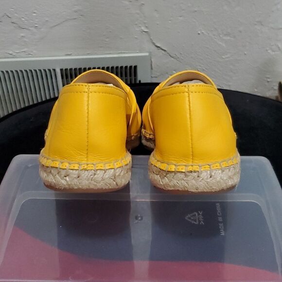 New Talbots Soft Nappa Leather Izzy Knot Detail Espadrilles in Yellow Size 8.5 - Picture 8 of 15